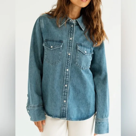 Dakota Denim Shirt Jacket - Picture 2 of 6